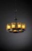 GLA-8766-16-AMBR-MBLK Mid. Chandeliers-Glass Up - 494961 - Capital Lighting, Inc.