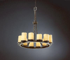 CNDL-8763-14-AMBR-DBRZ Mid. Chandeliers-Pillar Candle - 750729 - Capital Lighting, Inc.
