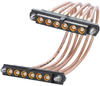 6 Pos. Female SIL RG178 Cable Assembly, 150mm, double-end, Jackscrews -- M80-FC305F1-06-0150F1 - Image