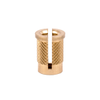 E-Z Press™ Threaded Insert for Plastic - Reverse Slot - Brass - 1/4-20 - 260-4-RS - E-Z LOK