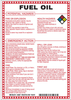 Brady B-120 Fiberglass Reinforced Polyester Rectangle White Chemical, Biohazard, Hazardous & Flammable Material Sign - 7 in Width x 10 in Height - TEXT: FUEL OIL - 48867 -- 754476-48867