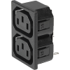 Strip Block for Snap-in Mounting with up to 7 IEC Appliance Outlets F - 0909 - SCHURTER Inc