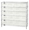 Bins & Systems - Clear-View Bins - Economy Shelf Bins - Complete Bin Center - WR6-36-1236-107CL - Image