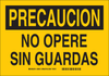 Brady B-401 Polystyrene Rectangle Yellow Machine & Equipment Sign - 14 in Width x 10 in Height - Language Spanish - 38912 - 754473-38912 - R. S. Hughes Company, Inc.