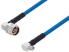 Plenum N Male Right Angle to SMA Male Right Angle Low PIM Cable 24 Inch Length Using SPP-250-LLPL Coax Using Times Microwave Parts - PE3C6211-24 - Pasternack