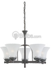 Five-Light Fluorescent Chandelier Fixture - 31283BLE-814 - bulbs.com