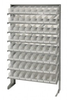 Bins & Systems - Clear-View Bins - Economy Shelf Bins - Sloped Shelving - Single Sided Pick Racks - QPRS-101CL - Image