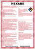 Brady B-120 Fiberglass Reinforced Polyester Rectangle White Chemical, Biohazard, Hazardous & Flammable Material Sign - 7 in Width x 10 in Height - TEXT: HEXANE - 48870 - 754476-48870 - R. S. Hughes Company, Inc.
