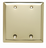 Blank Plates -- Box Mounted, Two Gang, Polished Brass -- SB23PB - Image
