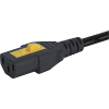 VAC13KS, Interconnection, V-Lock cord retaining, 3.0 m, Connector IEC C13, SVT 3x18 AWG, black - 3-100-361 - SCHURTER Inc