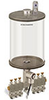 Levelux Clear View Multiple Feed Electro Lubricator, 1/2 gal Pyrex Reservoir, 6 Feeds, 1/8