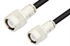C Male to C Male Cable 12 Inch Length Using 75 Ohm RG59 Coax - PE33662-12 - Pasternack