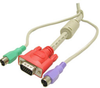 10' DB15HD M-F & PS/2 M-M SVGA KVM Cable - 85-075 - Computer Network Accessories, Inc.