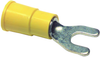 Terminal, Spade/fork, #8, Crimp, Yellow; Product Range Multicomp - 14T2599 - Newark, An Avnet Company