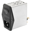 IEC Appliance Inlet C14 with Filter 2-Stage, Fuseholder 2-pole, Line Switch 2-pole - FKID - SCHURTER Inc