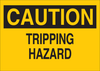 Brady B-401 Polystyrene Rectangle Yellow Fall Prevention Sign - 14 in Width x 10 in Height - TEXT: CAUTION TRIPPING HAZARD - 25607 - 754476-25607 - R. S. Hughes Company, Inc.