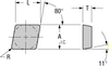 80° Diamond Flat Top Insert - CPGN-422 - Greenleaf Corporation