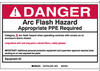 Low Risk Arc Flash Labels, Hazard Category 0 (Danger) - 121106 - Brady Corporation