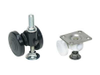 PARTS SEPARABLE CASTER (W/GLIDE) - CAPF-75/BLK - CAPF-75/BLK - Sugatsune America, Inc.