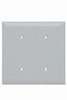 Blank Plates -- Strap Mounted, Two Gang, White -- TP24W - Image