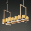 CNDL-8764-14-AMBR-NCKL Island/Pool Table-Pillar Candle - 671590 - Capital Lighting, Inc.