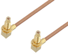 SSMC Jack Right Angle Bulkhead to SSMC Jack Right Angle Bulkhead Cable 72 Inch Length Using RG178 Coax - PE3C4462-72 - Pasternack