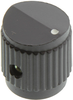 Knob, Round Skirted W/dot, 22.86Mm, Blk; Shaft Type Ehc (Electronic Hardware) - 35B7142 - Newark, An Avnet Company