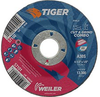 Weiler TIGER Aluminum Oxide Cut/Grind Wheel - 4 1/2 in Diameter - 7/8 in Center Hole - Thickness 1/8 in - 57101 - 012382-57101 - R. S. Hughes Company, Inc.