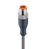 Sensor / Actuator Connector: M12 Standard, Cordset, Single ended, Straight Male, 8-pole; with Grey PVC 24 AWG cable - RST 8-661 - Belden Inc.