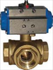 BRASS-3WAY SPRING RETURN 2" NPTF BALL VALVE - L FLOW PATH - B3LS10-0-0 - Quarter Turn Valve