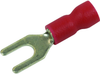 Terminal, Spade/fork, #6, Crimp, Red; Product Range Multicomp Pro - 34P2380 - Newark, An Avnet Company
