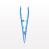 Single-Use Tweezer Forceps, Flat Pointed Tips, Blue - 15001 - Qosina Corp.