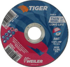 Weiler TIGER Aluminum Oxide Cutting Wheel - Type 27 - Depressed Center Wheel - 4 1/2 in Diameter - 7/8 in Center Hole - Thickness.045 in - 57041 - 012382-57041 - R. S. Hughes Company, Inc.