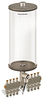 Clear View Multiple Feed Electro Lubricator, 1 gal Acrylic Reservoir, 8 Feeds, 1/4” OD Tube Outlets, 24VDC - B4462-128AB08024D1W - Oil-Rite Corp.