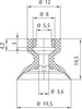 Vacuum Cups with Connection Compatible with Machines Manufactured by Mueller-Martini -- 102.020.272._* - Image