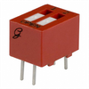 DIP Switch 2 Position On Off Single Pole 0.15 Amp @ 30 Volt Recessed Rocker -- 330-76RSB02ST - Image