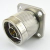 N Male (Plug) Connector Solder Cup Terminal 4 Hole Flange (Panel Mount), Solder, Tri-Metal Plated Brass Body, Length 0.719 In - SC9214 - Fairview Microwave Inc.