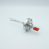 Thermocouple-Power Feedthrough, 1 Pair Type C, w/ Miniature TC Connector, 1000 Volts, 5 Amps, 2 Pins, 2.75″ Conflat Flange - A2267-6-CF - MPF Products, INC.