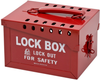 Brady White on Red Steel Combined Lock Storage & Group Lock Box 51171 - 7 in Width - 6 in Height - 40 Padlock Capacity - 754476-51171 -- 754476-51171 - Image