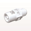 Threaded Connector, Barbed, White - MS230 - Qosina Corp.