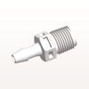 Threaded Connector, Barbed, White - N4S530 - Qosina Corp.