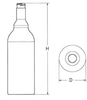 PET and HDPE Plastic Bottles -- AUSTIN ROUND-BAREX-12 oz-201202-21mm Snap - Image