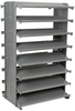 Akro-Mils 800 lb Gray Powder Coated Steel 16 ga Double Sided Fixed Rack - 36 3/4 in Overall Length - Bins Not Included - APRD - APRD - R. S. Hughes Company, Inc.