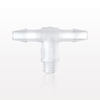 Threaded T Connector, Barbed, Natural - 11715 - Qosina Corp.