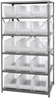 Storage Shelving with Bins - 2475-953CL - Simplastics