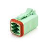 Amphenol Sine Systems AT06-6S- GRN 6-Way Connector DT06-6S Compatible, Green - 39873 - Waytek, Inc.
