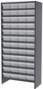 Akro-Mils 6500 lb Adjustable Gray Powder Coated Steel 22 ga Enclosed Adjustable Fixed Shelving System - 48 Bins - 6500 lb Total Capacity - ASC1879188 CLEAR - ASC1879188 CLEAR - R. S. Hughes Company, Inc.
