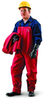 Ansell Sawyer-Tower 66-662 Red Medium CPC Polyester Trilaminate Reusable Chemical-Resistant Overall - 31 in Inseam - 076490-66409 -- 076490-66409 - Image