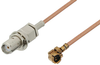 SMA Female Bulkhead to UMCX Plug Cable 12 Inch Length Using RG178 Coax - PE38299-12 - Pasternack