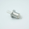 Power Feedthrough, 500 Volts, 1 Amp, 8 Pins, 0.032″ Stainless Steel Conductors, 1.18″ QF / KF Flange - A0502-2-QF - MPF Products, INC.
